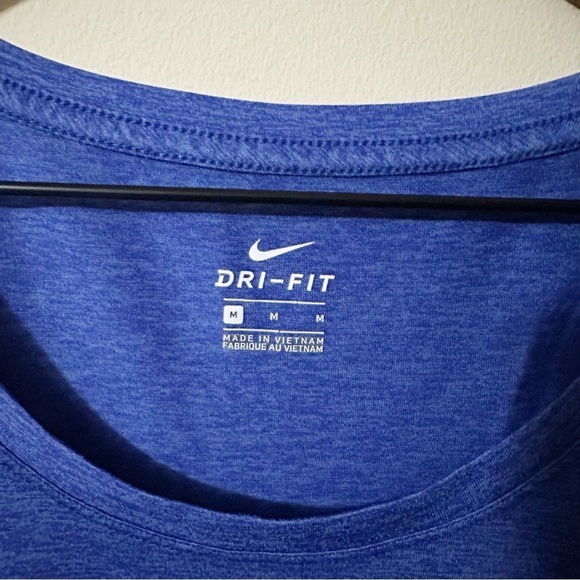 Nike Dri Fit Womens Blue Short Sleeve Shirt Size Medium - Picture 4 of 8